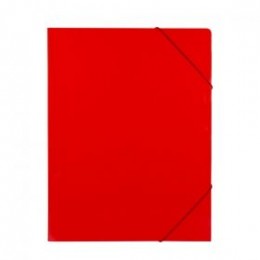 Папка с ластик Картон,А4 Червена