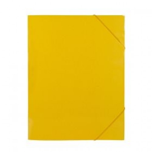 Папка с ластик Картон,А4 Жълта