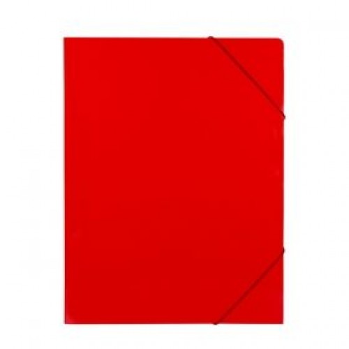 Папка с ластик Картон,А4 Червена