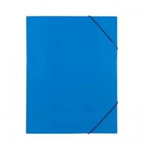 Папка с ластик Картон,А4 Синя