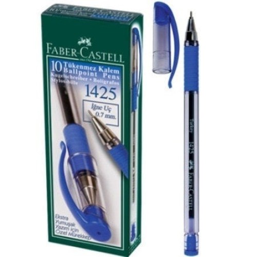 Химикалка Faber-Castell 1425 Fine 0.7 mm синя оп.10